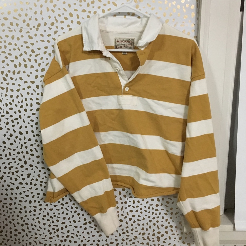 Women cropped rugby sweatshirt